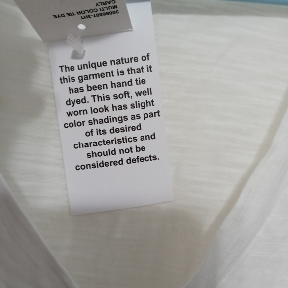 Jessica Simpson MultiColor Tie Dye Carly Short Sleeve V Neck Blowout T Shirt - Picture 5 of 9